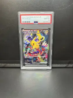 Pokemon Japanese Yokohama World Championship Pikachu ex 001/030 WCS23 PSA 10 - Image 1