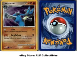 2007 Pokemon, DP Trainer Kit: Manaphy & Lucario, #3/11 Lucario Lv. 30, Holo - Image 1