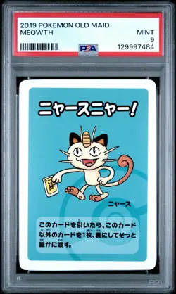2019 POKEMON OLD MAID MEOWTH PSA 9 - Image 1