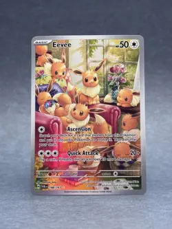Pokemon - 188/167 Eevee SV06 Twilight Masquerade Illustration Rare Holo TCG - Image 1