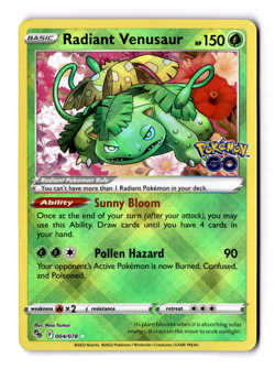 Radiant Venusaur 004/078 Pokemon GO Holo - Image 1