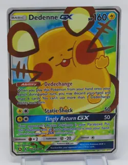 Pokemon Sun & Moon Unbroken Bonds Promos #195a/214 Dedenne GX - Image 3