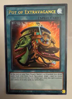 Yugioh Pot of Extravagance Ultra Rare RA01 - 1st Edition - Image 1