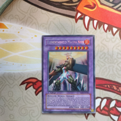 RETRO 3D GLASSES MISPRINT ! YuGiOh! Elemental HERO Magma Neos 1st Edition TAEV - Image 1