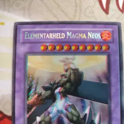 RETRO 3D GLASSES MISPRINT ! YuGiOh! Elemental HERO Magma Neos 1st Edition TAEV - Image 3