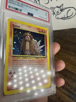✨ PSA 5 Pokemon Entei Neo Revelation 6/64 HOLO - SWIRL ✨ - Image 5