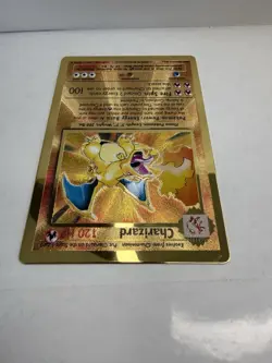 2021 CHARIZARD POKEMON CELEBRATIONS GOLD ULTRA PREMIUM METAL GOLD #4/102 Excelle - Image 5