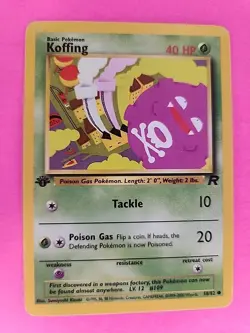 Koffing 1st Edition Team Rocket Pokemon Card WOTC - Image 1