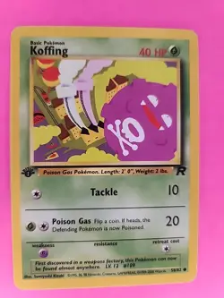 Koffing 1st Edition Team Rocket Pokemon Card WOTC - Image 2