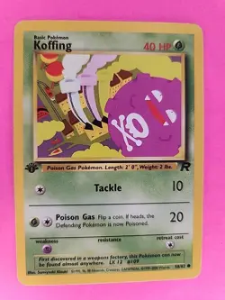 Koffing 1st Edition Team Rocket Pokemon Card WOTC - Image 3