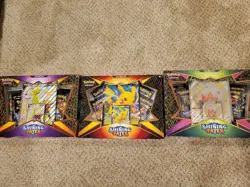 Pokemon Shining Fates Collection Pikachu V Box Eldegoss V Boltund V Shiny Boxes - Image 1