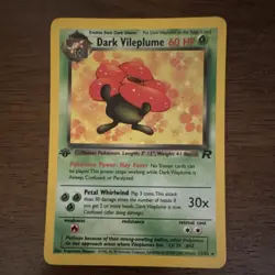 Pokemon Dark Vileplume 13/82 Team Rocket Holo Rare 1st Edition 60HP WOTC English - Image 1