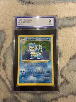 Pokemon Blastoise Base Set 2/102 Holo Unlimited Holo ISA 5 - Image 1