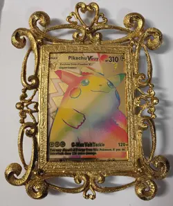 24k Gold plated Frames with Fan Art Pikachu Pokemon - Image 4