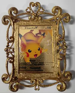 24k Gold plated Frames with Fan Art Pikachu Pokemon - Image 5