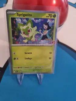 Sprigatito 191 Black Star Promo Surging Sparks Pokemon Horizons Stamp - SEALED - Image 1