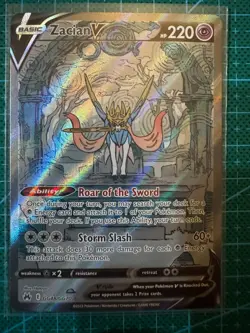 Pokemon TCG Zacian V GG48/GG70 Ultra Rare Crown Zenith Galarian Gallery English - Image 1