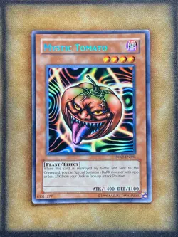 Yugioh Mystic Tomato DL09-EN006 Duelist League Rare BLUE LP - Image 1