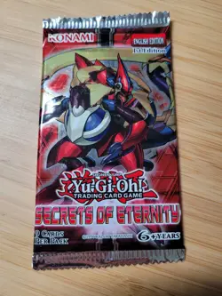 Yugioh "Secrets of Eternity" 9-Card 1st Edition Sealed Booster Pack x5 - Image 2