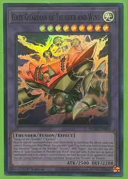 Yugioh Gate Guardian of Thunder and Wind MAZE-EN004 Super Rare 1st Ed NM - Image 1