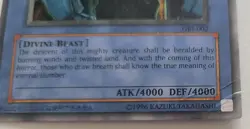 JP) Yugioh - Konami - Yu-Gi-Uh! - Obelisk the Tormentor - GBI-002 - Trading Card - Image 2