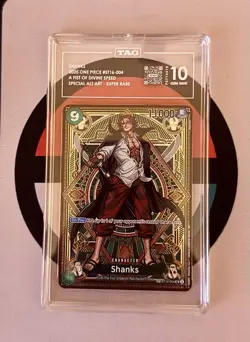One Piece CCG Shanks SP Alt Art ST16-004 OP11 A Fist Of Divine Speed Gem Mint 10 - Image 1