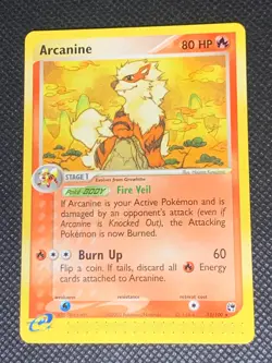 Arcanine 15/100 Rare - ex Sandstorm Pokemon Card - DMG - Image 1