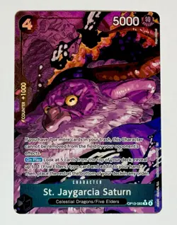 One Piece TCG St. Jaygarcia Saturn OP13-083 Foil Alt Art English Card - Image 1