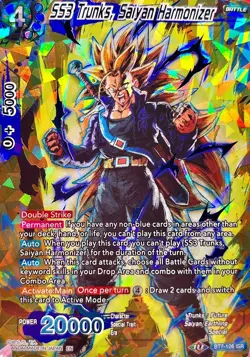 Dragon Ball Trading Card - SS3 Trunks, Saiyan Harmonizer BT7-126 ISR Foil Karte - Image 1