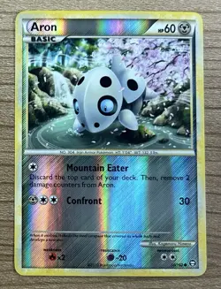 Aron 56/102 Reverse Holo Triumphant Basic HP 60 Pokemon TCG Card - Image 1