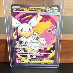 Mega Audino Pokemon TCG Card Mega EX Ultra Rare Foil 270 HP 253/217 XY - Image 1
