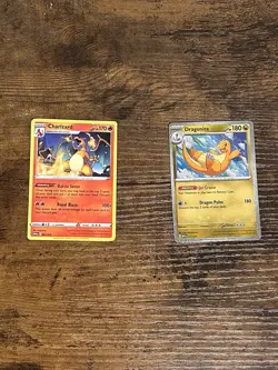 Charizard & Dragonite Pokemon TCG Sword & Shield Card Lot - 2 Cards, English - Image 3