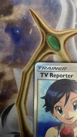 TV Reporter Full Art 167/168 Sm-Celestial Storm Holo Card Near Mint Condition - Image 3
