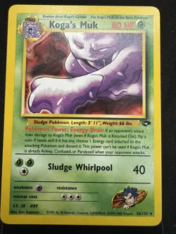 Pokemon Card Koga's Muk Rare Gym Challenge 026/132 NM - Image 1