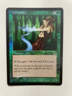 MTG FOIL ONSLAUGHT WELLWISHER NM MAGIC THE GATHERING GREEN CREATURE COMMON CARD - Image 4