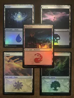Foil* Land Set EOE - Swamp Mountain Island Plains Forest- NM MTG - Image 1