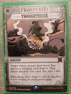 Thoughtseize Outlaws of Thunder Junction: Breaking News Regular NM-M - Image 1