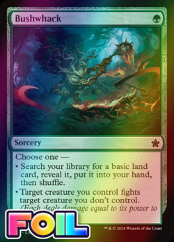 x1 Bushwhack FDN Foundations MTG 215 FOIL COMMON M/NM 1x - Image 1