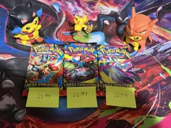 Pokemon Mega Evolutions Tcg Booster Pack X 3 22.44-22.54g!! - Image 1