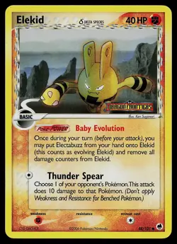 Pokemon Card - Elekid Dragon Frontiers 48/101 Common Reverse Holo Stamped - Image 1