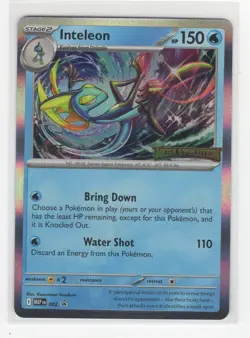 Pokemon Staff Mega Evolution Black Star Promo MEP 002 Inteleon - Image 1