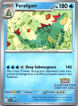 Feraligatr 213 - Illustration Contest 2024 Pokemon TCG NM - Image 1