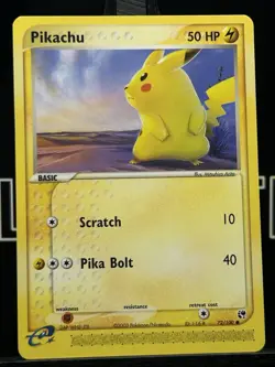 Pikachu 72/100 EX Sandstorm Non Holo 2003 Pokemon Card - Image 3