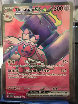 TINKATON EX 240/193 PALDEA EVOLVED POKEMON (ULTRA RARE, FULL ART, NM) - Image 1
