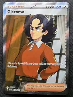 Giacomo 138/131 Ultra Rare Prismatic Evolutions Pokemon TCG Near Mint Pack Fresh - Image 1