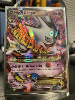 Pokemon Mega M Gengar EX XY166 Full Art Black Star Promo Holo - Image 1