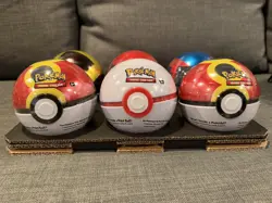 6 x Pokemon TCG Pokeball Tins - 18 Booster Packs Factory Sealed Costco In Hand - Image 2