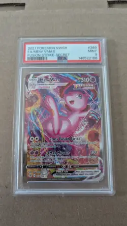 2021 Pokemon Fusion Strike Mew Vmax Secret Rare 269/264 PSA 9 - Image 1