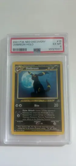 Pokemon Umbreon Neo Discovery 13/75 Holo Rare Unlimited PSA 6 2001 - Image 1