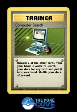 Computer Search 71/102 | Base Set Unlimited | Pokemon Rare | LP - Image 1